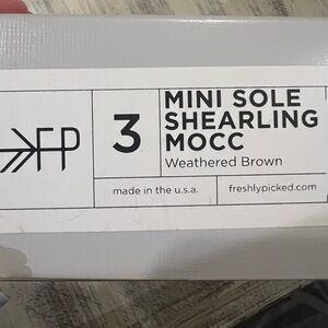 Freshly Picked Moccasins, size 3 (12-18 months), new in box.